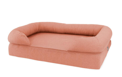 Peach pink bolster bed for cats