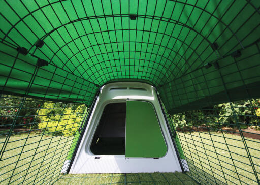 The protective cover provides shelter and coverage from the sun's rays