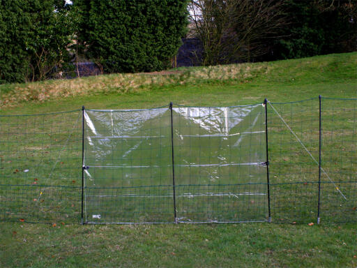 Clear wind break for chicken fencing