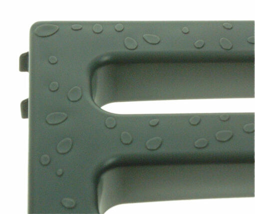 Plastic roosting bars for an Eglu chicken coop complete with egg design grip