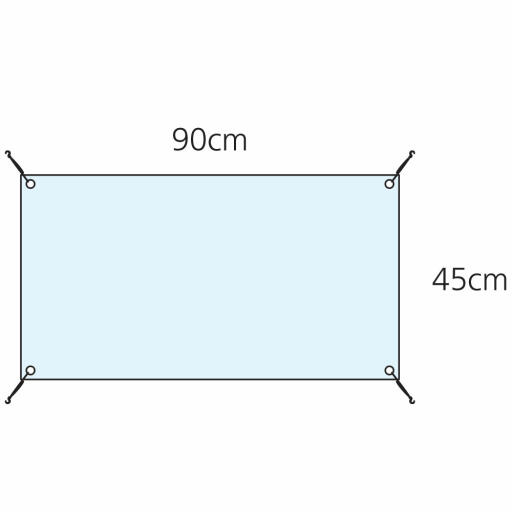 Dimensions of the clear Eglu Cube wind cover