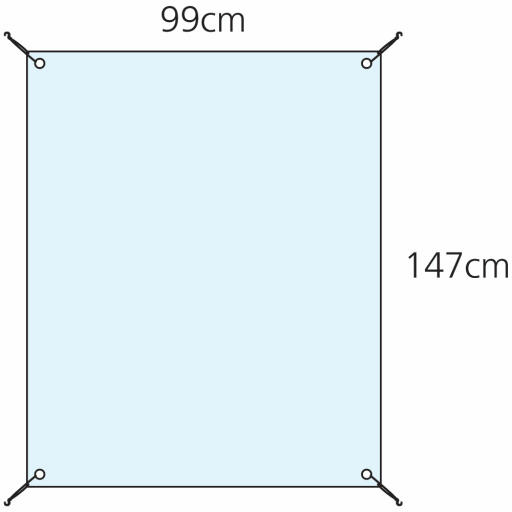 Dimensions for the clear Eglu Go and Classic extension cover