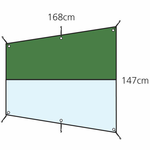 Dimensions for the Eglu Go full length combi cover