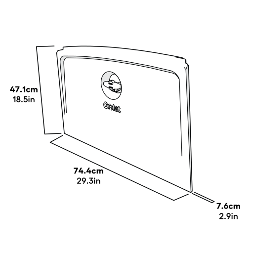 Back panel middle assembly dimensions (114.0038)