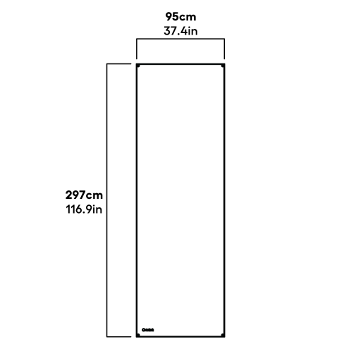 Packed clear cover with gutter edge for wir & Eglu pro - 3.0 x 0.95m dimensions (810.0148)