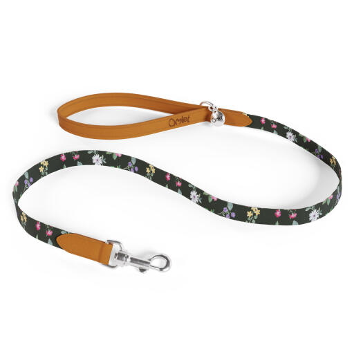 Designer dog lead by Omlet in midnight meadow print