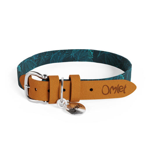Dog Collar Large Nature Trail Teal Omlet