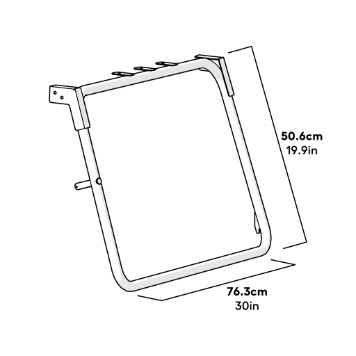 Eglu Go up frame side lh assy dimensions (017.0046)
