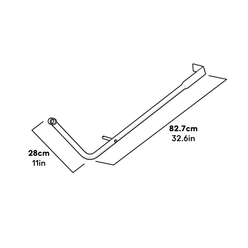 Eglu Go up lever arm lh assy dimensions (017.0042)