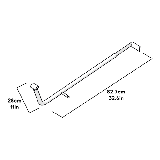 Eglu Go up lever arm rh assy dimensions (017.0041)