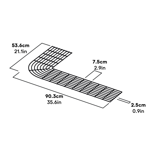 Eglu Go up run skirt corner dimensions (017.1091)