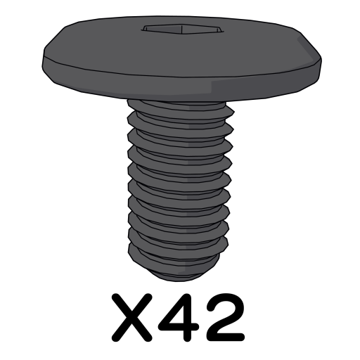 Bolt m6x16mm black 800.0435 x42