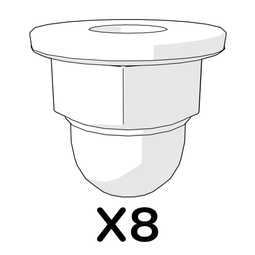 M6 flange locking cap nut 800.0425 x8
