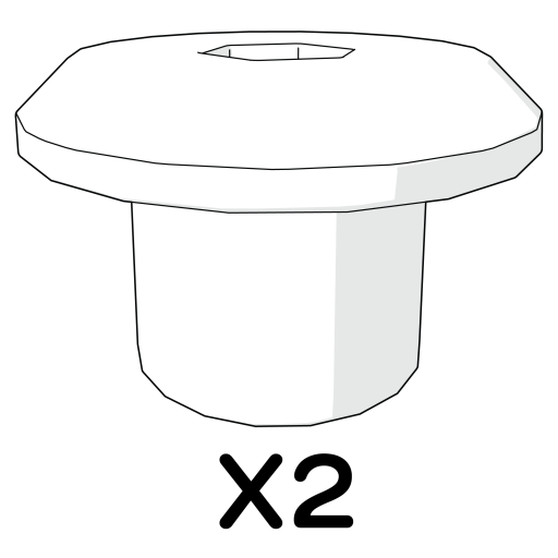 M6x5mm barrel nut 800.0423 x2