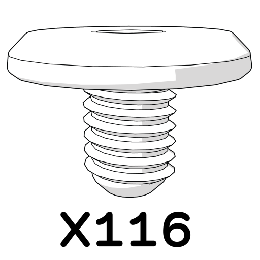 M6 x 8mm bolt 800.0487 x116