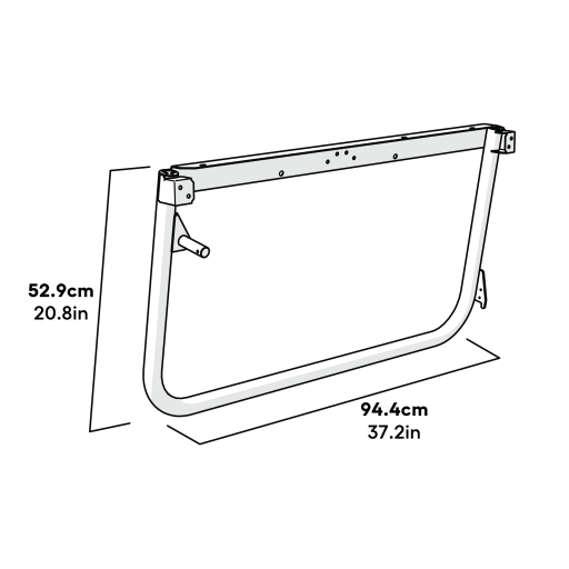 Frame side right assembly dimensions (114.0027)