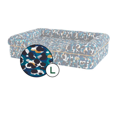 Bolster dog bed cover only - canine camo