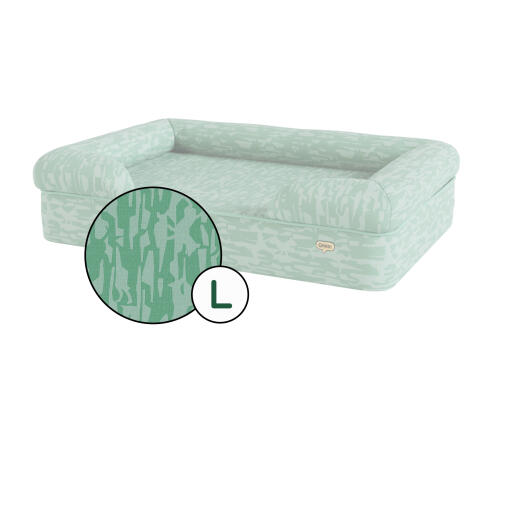 Bolster dog bed cover only large - grassland gallop
