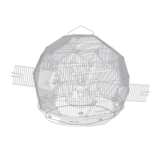 Geo bird cage - pack of 10 tray liners
