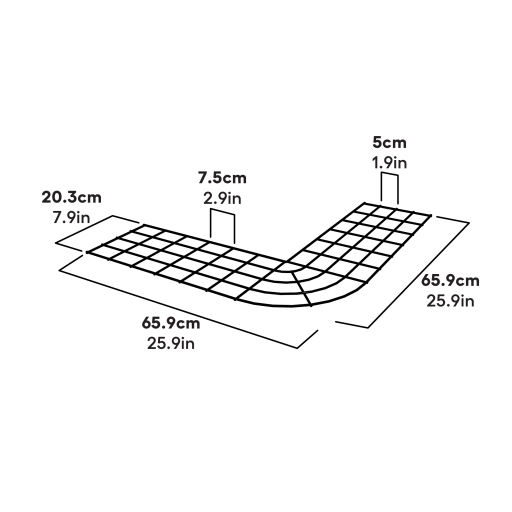 Outdoor pet run panel skirt corner dimensions (041.1003)