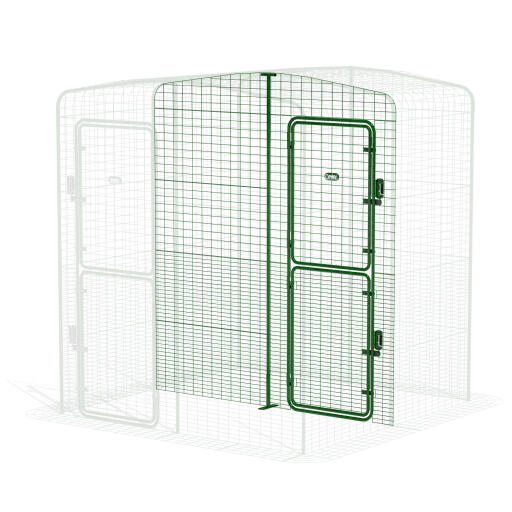 Walk in run partition high - 2 panels (front view)
