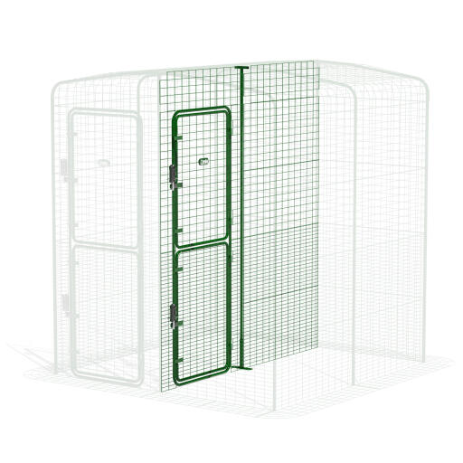 Walk in run partition high - 2 panels (side view)