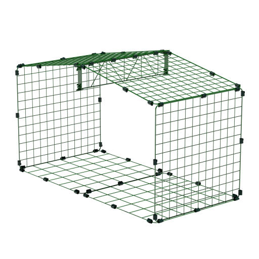 Extension for Zippi rabbit run with roof and underfloor mesh - single height