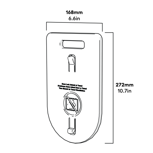 Zippi sliding door dimensions (063.1001)