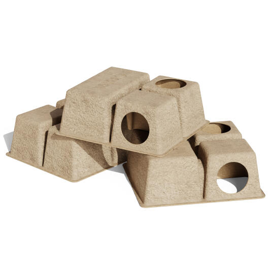 Hamster habitat compostable hides