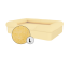 Omlet memory foam bolster dog bed large in mellow yellow