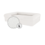 Omlet memory foam bolster dog bed large in meringue white