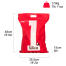 Silica cat litter bag showing dimensions