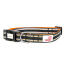 Long paws comfort padded dog collar black & orange