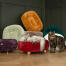 cats sleeping and walking around the cosy collection donut cat beds, available in elegant colours