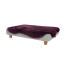 Topology memory foam dog be with purple sheepskin topper and wooden round feet Topology memory foam dog be with purple sheepskin topper and wooden round feet