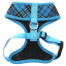 Urban pup blue tartan harness & lead set
