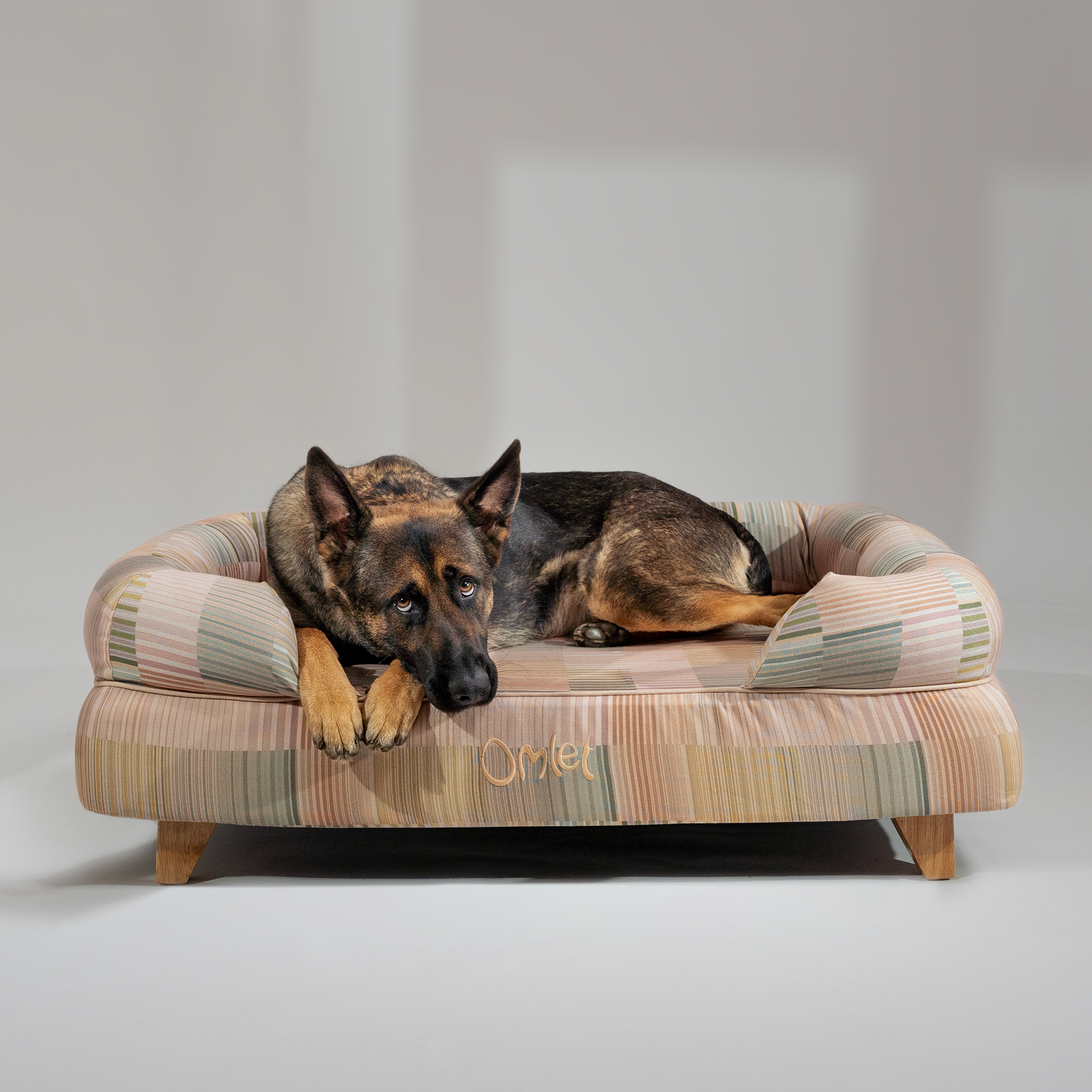 Bolster Dog Bed Cover Only Large Pawsteps Natural Omlet