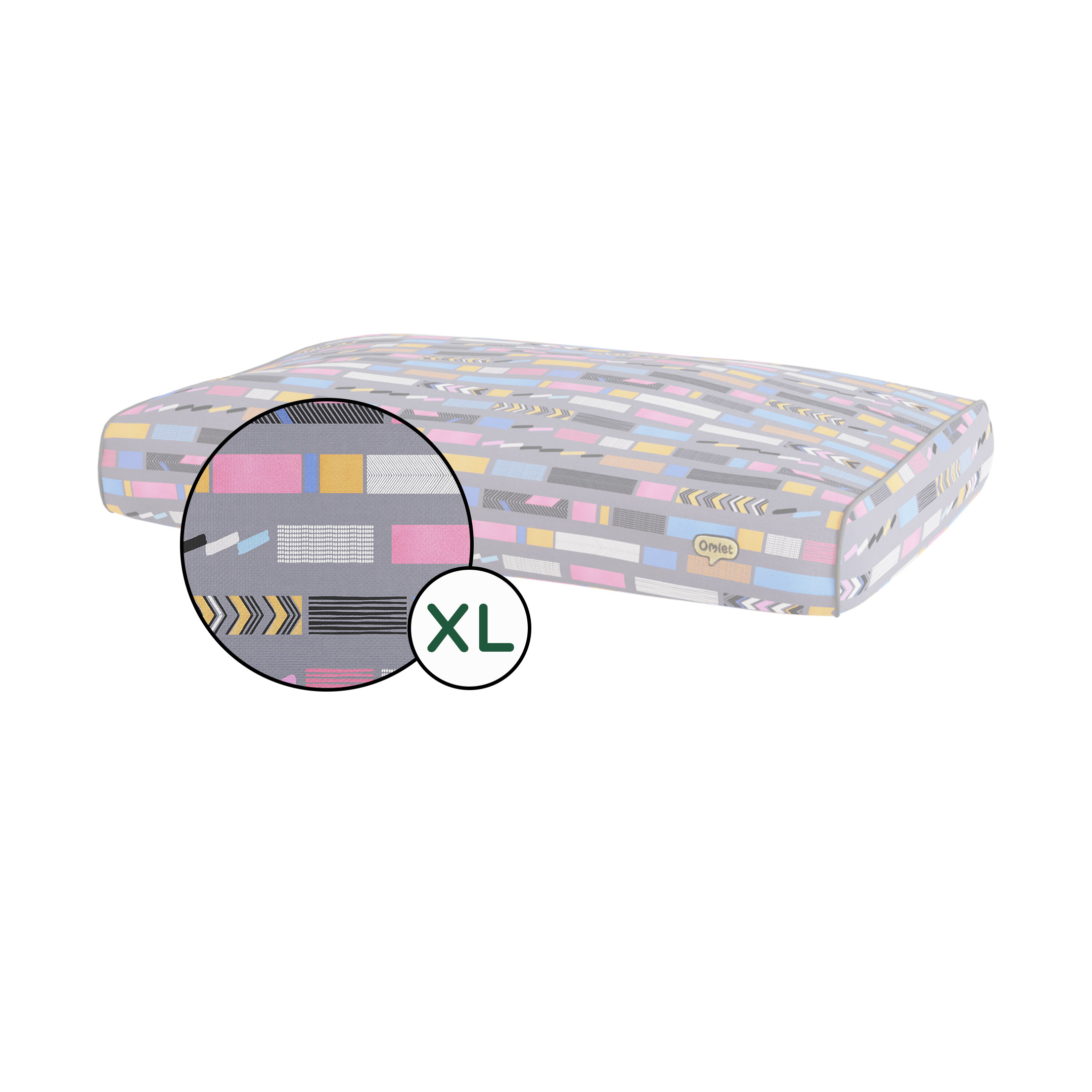 Cushion Dog Bed Cover Only Extra Large Bounce Grey Omlet