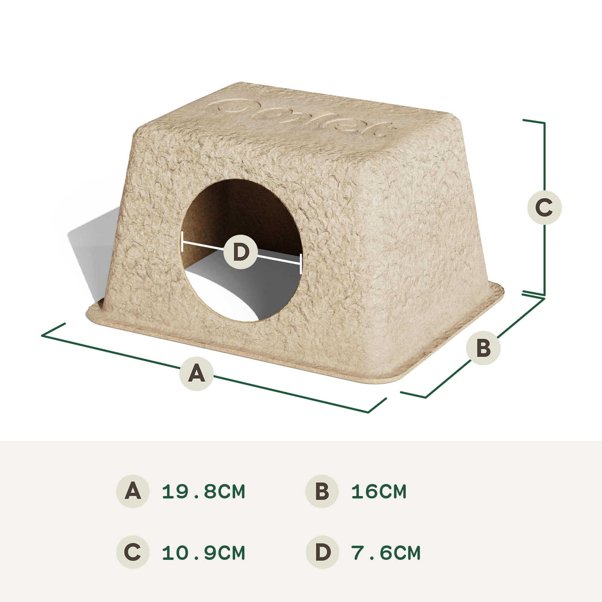 View of Compostable Hamster Hide - 3 Pack | Omlet