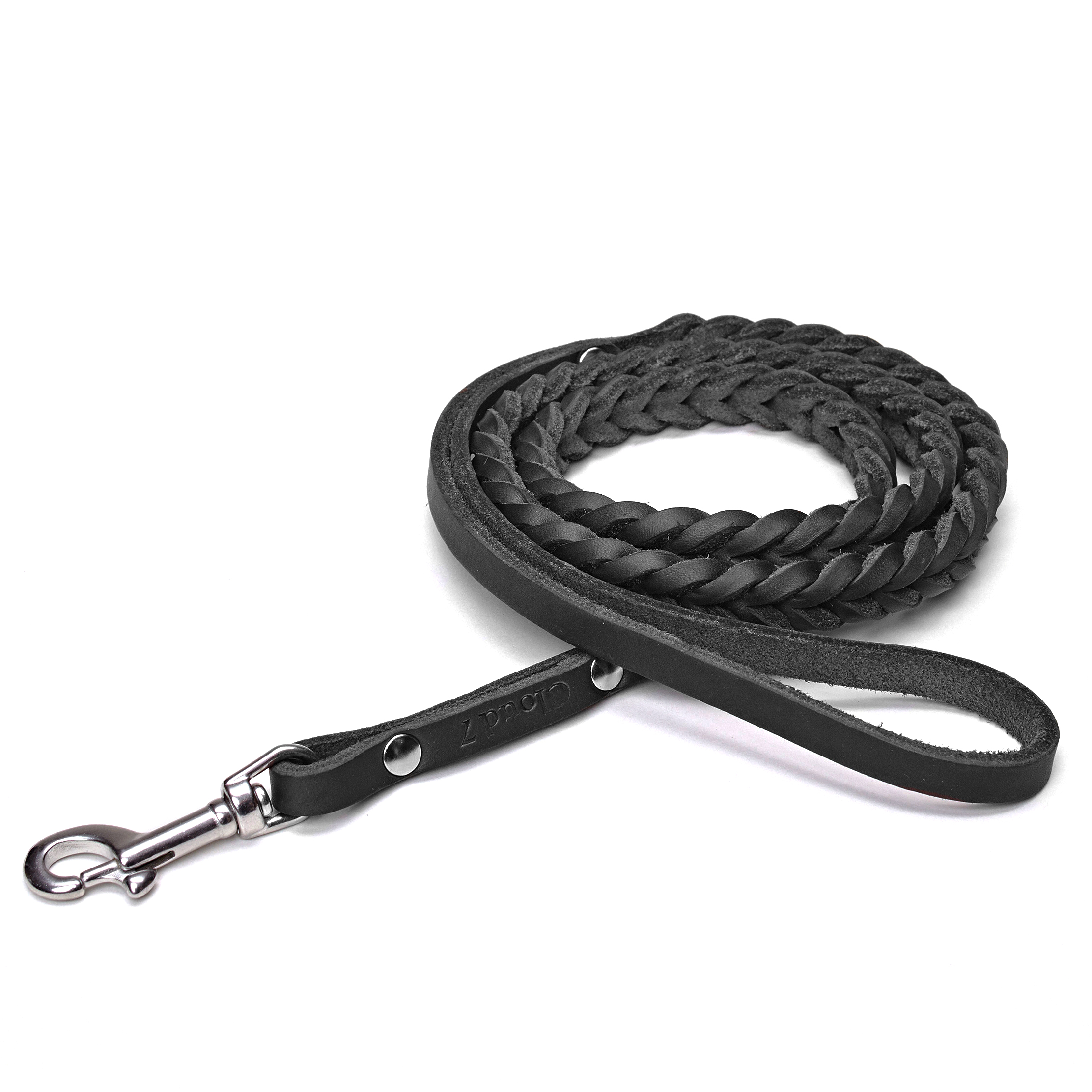 Cloud7 Leather Dog Leash Central Park Black 110cm Dog Leads