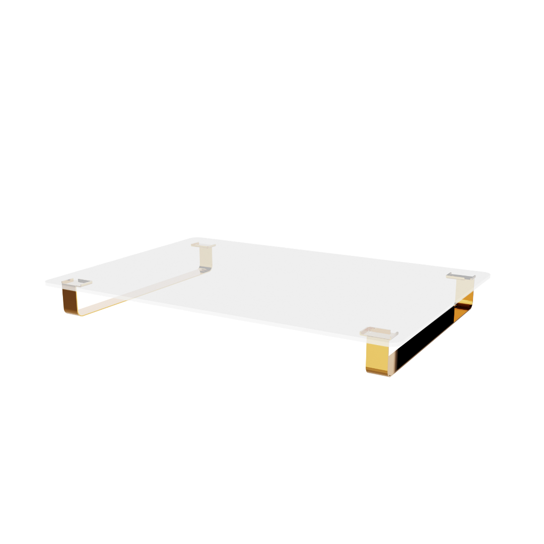 Base with Metal Rail Feet for Omlet Dog Beds Gold Large Pack