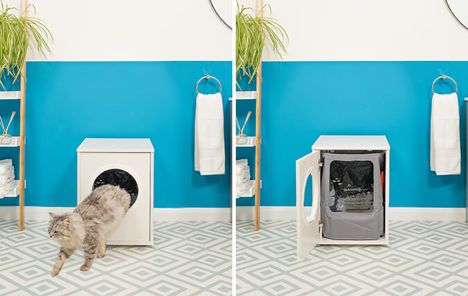 Modern cat box top