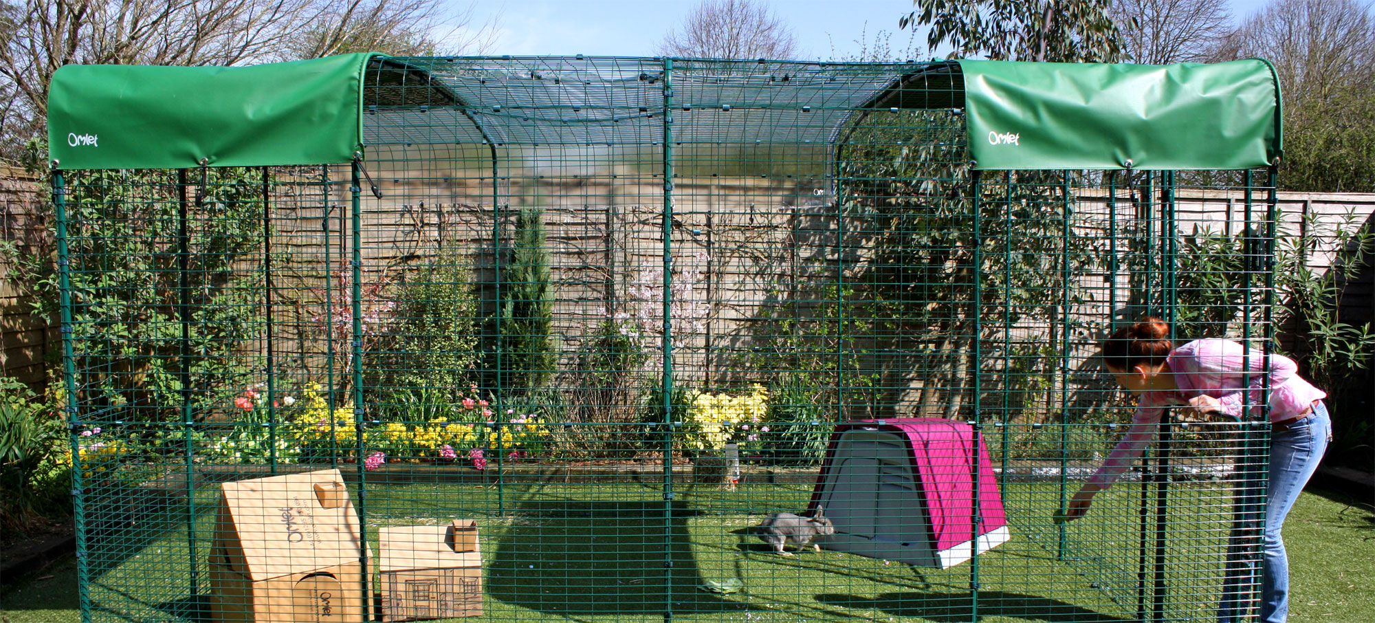 An extended 3x4x2 Outdoor Rabbit Run will give your pet rabbits lots of space to hop around in.