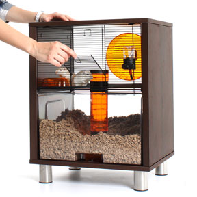Walnut Qute with the Lift 'n' Twist Tube™ in down position.